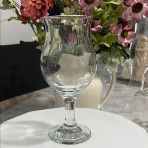 12 set Libbey Tulip Wine/Water Clear Goblet Vintage 7 Inch Height Set of 12 $25